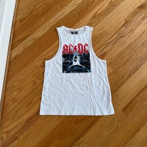 AC/DC white tank top